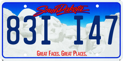 SD license plate 83II47