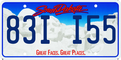 SD license plate 83II55
