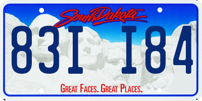 SD license plate 83II84