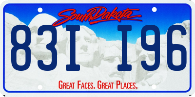 SD license plate 83II96