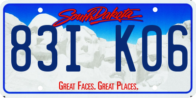 SD license plate 83IK06