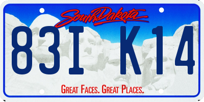 SD license plate 83IK14