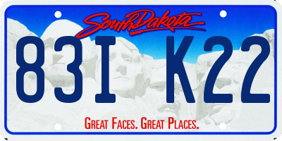 SD license plate 83IK22