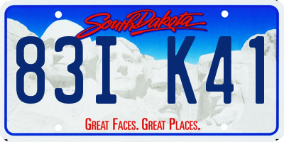 SD license plate 83IK41