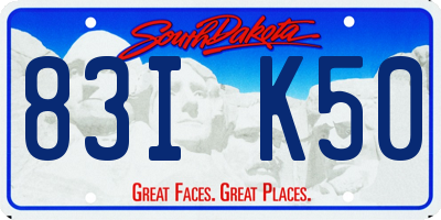 SD license plate 83IK50