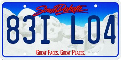 SD license plate 83IL04