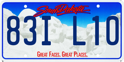 SD license plate 83IL10