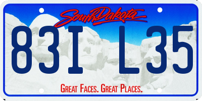 SD license plate 83IL35