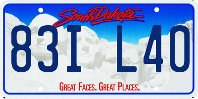 SD license plate 83IL40