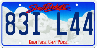 SD license plate 83IL44