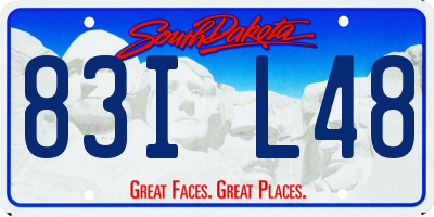 SD license plate 83IL48