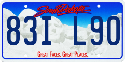SD license plate 83IL90