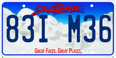 SD license plate 83IM36