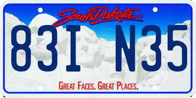 SD license plate 83IN35