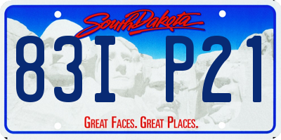 SD license plate 83IP21