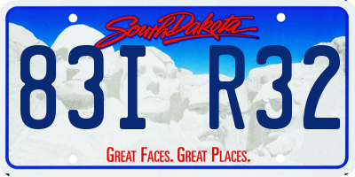 SD license plate 83IR32