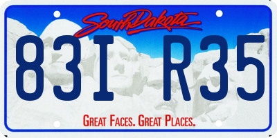 SD license plate 83IR35