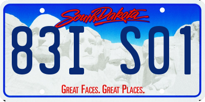 SD license plate 83IS01
