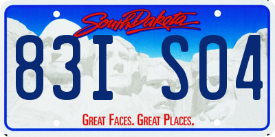 SD license plate 83IS04