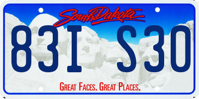 SD license plate 83IS30
