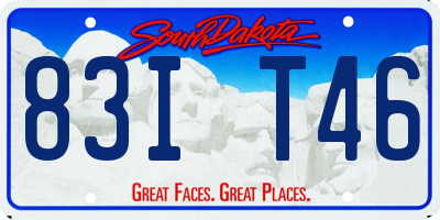 SD license plate 83IT46