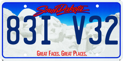 SD license plate 83IV32