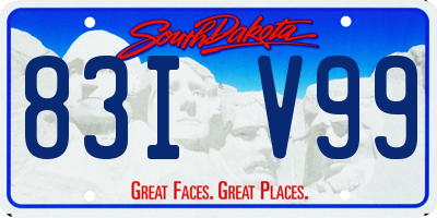 SD license plate 83IV99