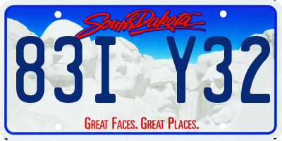 SD license plate 83IY32
