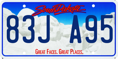 SD license plate 83JA95