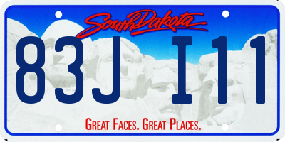 SD license plate 83JI11