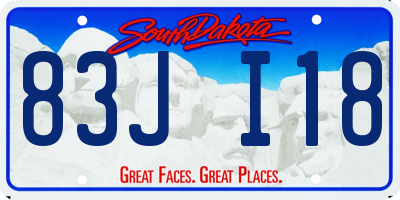 SD license plate 83JI18