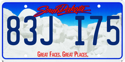 SD license plate 83JI75