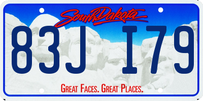 SD license plate 83JI79