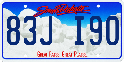 SD license plate 83JI90