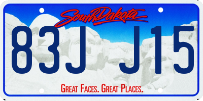 SD license plate 83JJ15