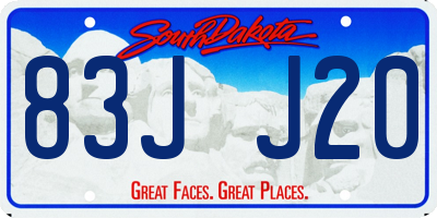 SD license plate 83JJ20