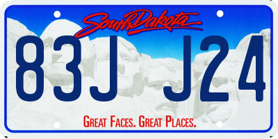 SD license plate 83JJ24