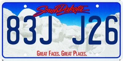 SD license plate 83JJ26