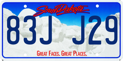 SD license plate 83JJ29