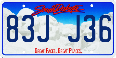 SD license plate 83JJ36