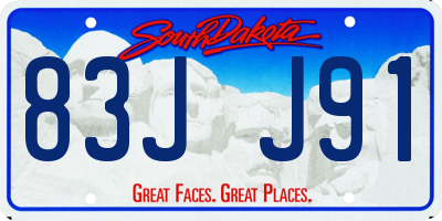 SD license plate 83JJ91