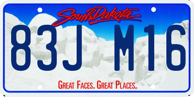 SD license plate 83JM16