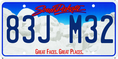 SD license plate 83JM32