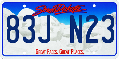 SD license plate 83JN23