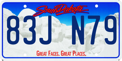 SD license plate 83JN79
