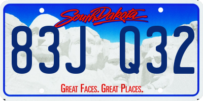 SD license plate 83JQ32
