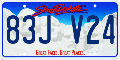 SD license plate 83JV24