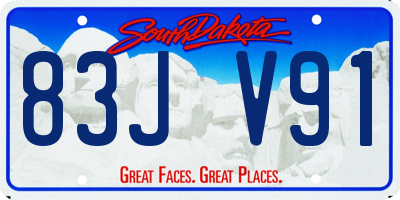 SD license plate 83JV91