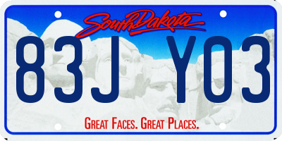 SD license plate 83JY03