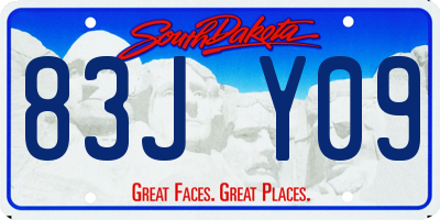 SD license plate 83JY09
